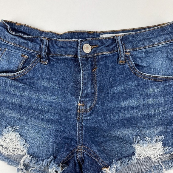Papaya Womens Mid Rise Ruby Jean Shorts Medium - Picture 2 of 7